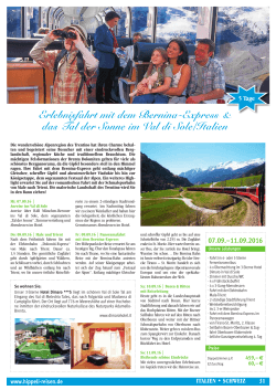 Erlebnisfahrt mit dem Bernina-Express & das Tal