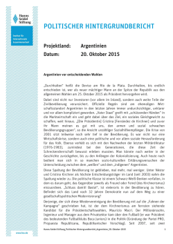 Argentinien vor entscheidenden Wahlen