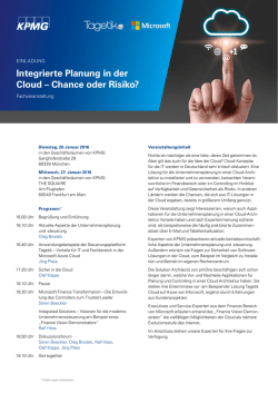 Integrierte Planung in der Cloud