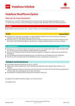 InfoDok 4001: Vodafone NextPhone Option