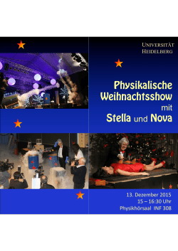 Physikalische Weihnachtsshow Stella und Nova