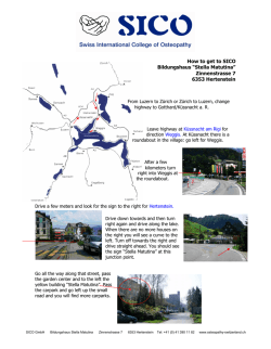 How to get to SICO Bildungshaus &ldquo;Stella Matutina&rdquo;
