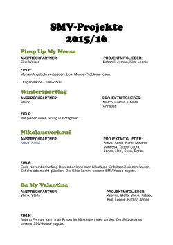 SMV-Projekte 2015/16 - Wentzinger