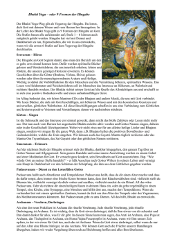 Bhakti Yoga – oder 9 Formen der Hingabe