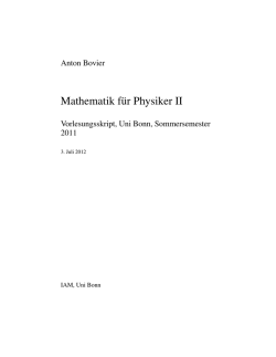 Mathematik für Physiker II