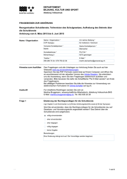 DEPARTEMENT BILDUNG, KULTUR UND SPORT