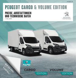 Preisliste PDF-Download PEUGEOT CARGO & VOLUME EDITION