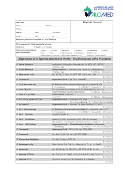 Allgemeine und Spezies-spezifische Profile