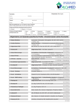 Allgemeine und Spezies-spezifische Profile