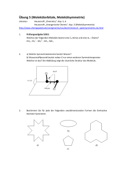 Übung 5 (Molekülorbitale, Molekülsymmetrie)