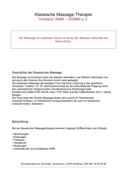 Klassische Massage