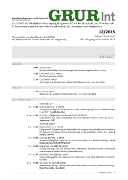 Heft 12 / 2015, Dezember