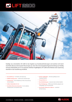 Huddigs neu entwickelter Lift 2200 ist das Ergebnis aus
