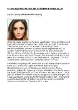 Erfahrungsberichte vom 1st Halloween Concert 2014!