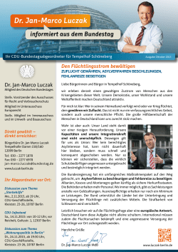 Newsletter Oktober 2015 - Dr. Jan