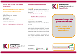 Veranstaltungsreihe für Ehrenamtliche