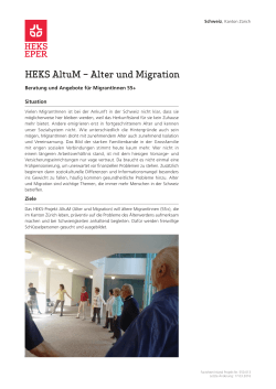 HEKS AltuM – Alter und Migration