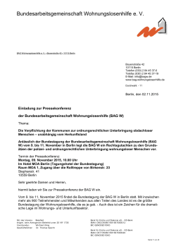 Bundesarbeitsgemeinschaft Wohnungslosenhilfe e. V.