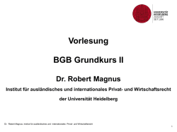 Grundkurs BGB II - Universit&auml;t Heidelberg