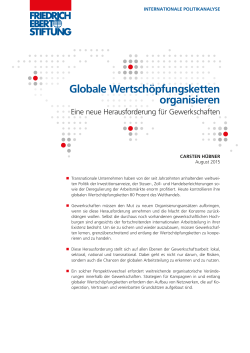 Globale Wertsch&ouml;pfungsketten organisieren