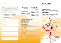 Gut gemacht! — Kita- und Schulverpflegung organisieren