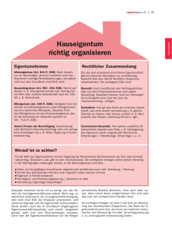 Hauseigentum richtig organisieren