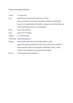 Detailbeschreibung! - DAV Sektion Brenztal