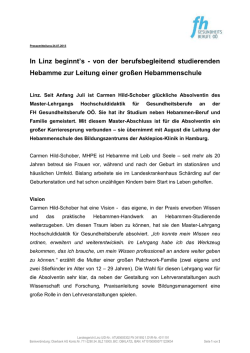 von der berufsbegleitend studierenden Hebamme zur Leitung einer