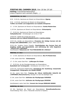 FIESTAS DEL CARMEN 2015. Von 16 bis 19 Juli