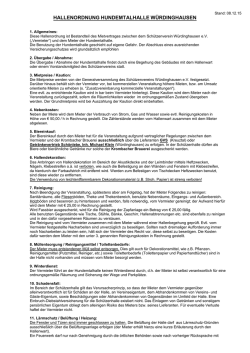 Hallenordnung - Schützenverein Würdinghausen