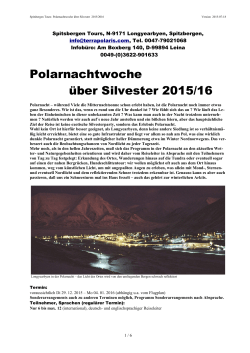 Polarnachtwoche über Silvester 2015/16