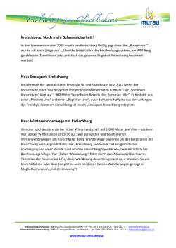 Kreischberg NEWS 2015-16