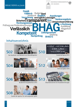 BHAG-News - Buchhaltungsagentur des Bundes
