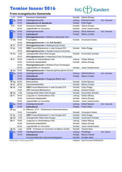 Termine Januar 2016