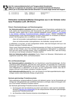 Deklaration von in der Schweiz verbotenen Produktionsmethoden