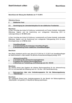 Stadt Erlenbach a.Main Beschlüsse
