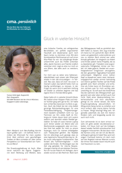 Gl&uuml;ck in vielerlei Hinsicht pers&ouml;nlich