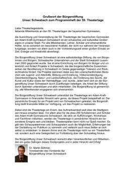 Gru&szlig;wort des Vorsitzenden des Vorstands der B&uuml;rgerstiftung Unser