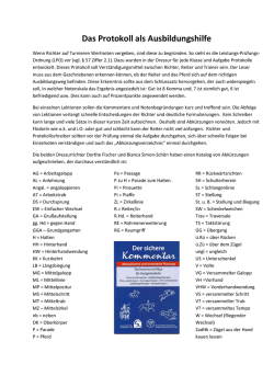 Abk&uuml;rzungen im Dressurprotokoll - Pferdesportverband-MV