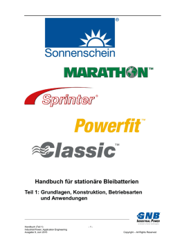 Handbuch f&uuml;r station&auml;re Bleibatterien Teil 1