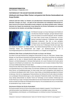 InfoGuard wird Avaya Silber Partner und gewinnt die Z&uuml;rcher