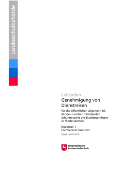Genehmigung von Dienstreisen