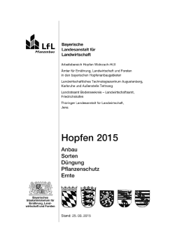 Hopfen 2015 - Bayerische Landesanstalt für Landwirtschaft