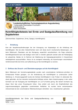 Keimf&auml;higkeitstests bei Ernte und Saatgutaufbereitung von