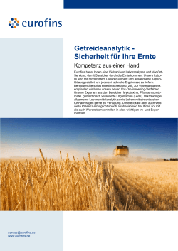 Getreideanalytik - Sicherheit für Ihre Ernte