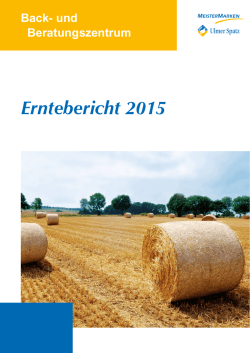 Erntebericht 2015 - MeisterMarken