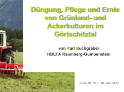 HCB D&uuml;ngung Pflege und Ernte