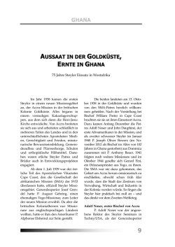 aussaat in der goldküste ernte in ghana