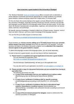 How to become a guest student at the University of Stuttgart The