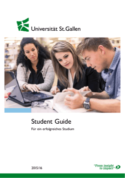 Student Guide - Universität St.Gallen